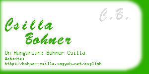 csilla bohner business card